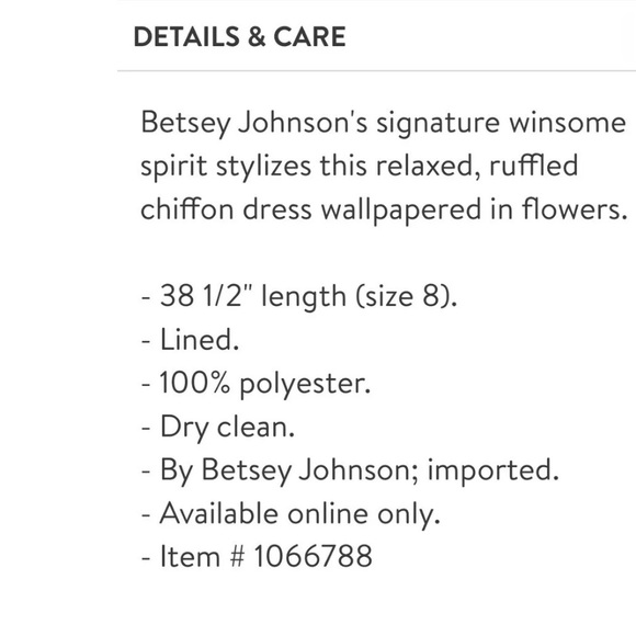 BETSEY JOHNSON Floral Garden Dress Blouson Ruffle - Picture 9 of 13